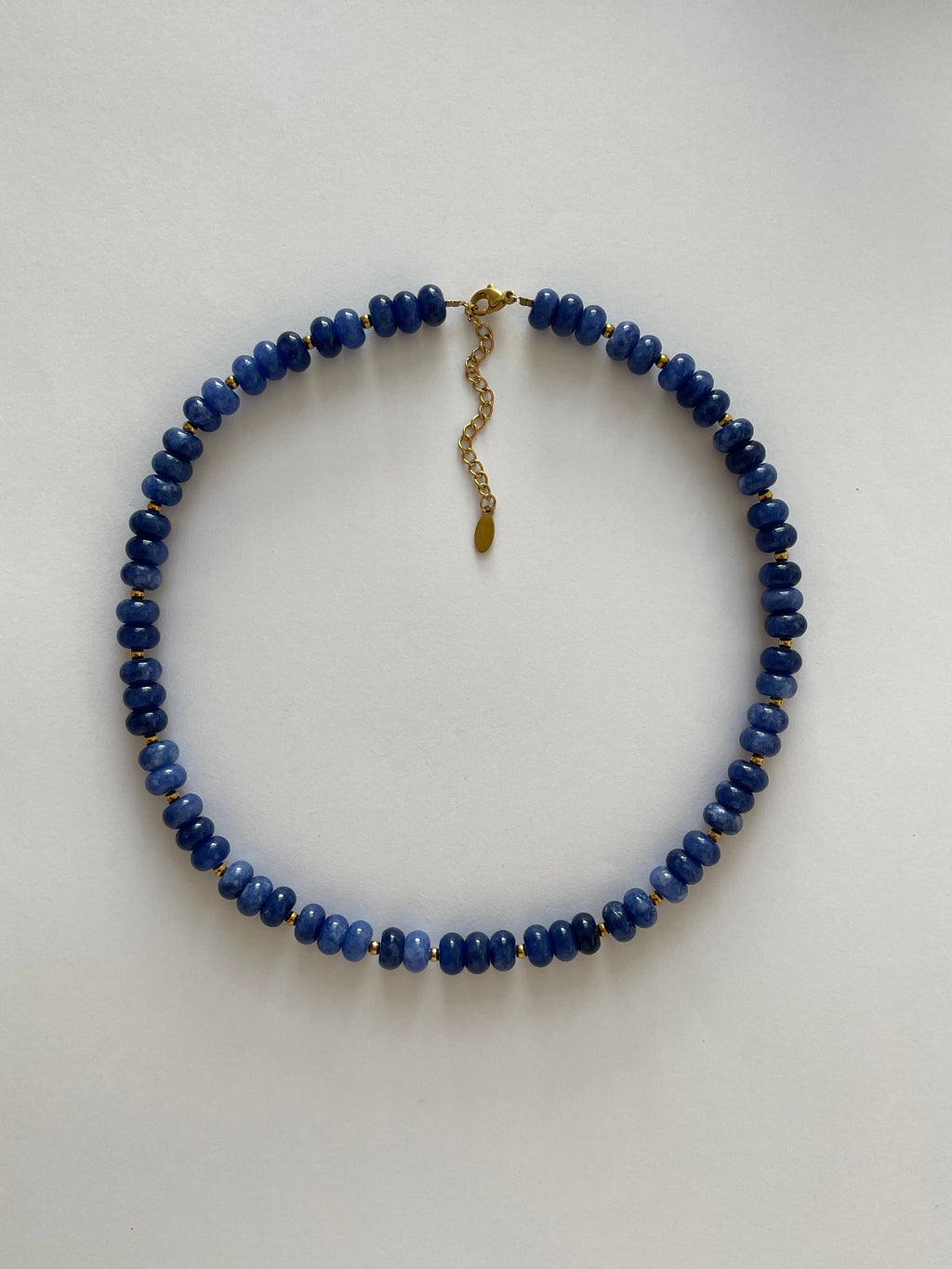 Collier pierres bleues