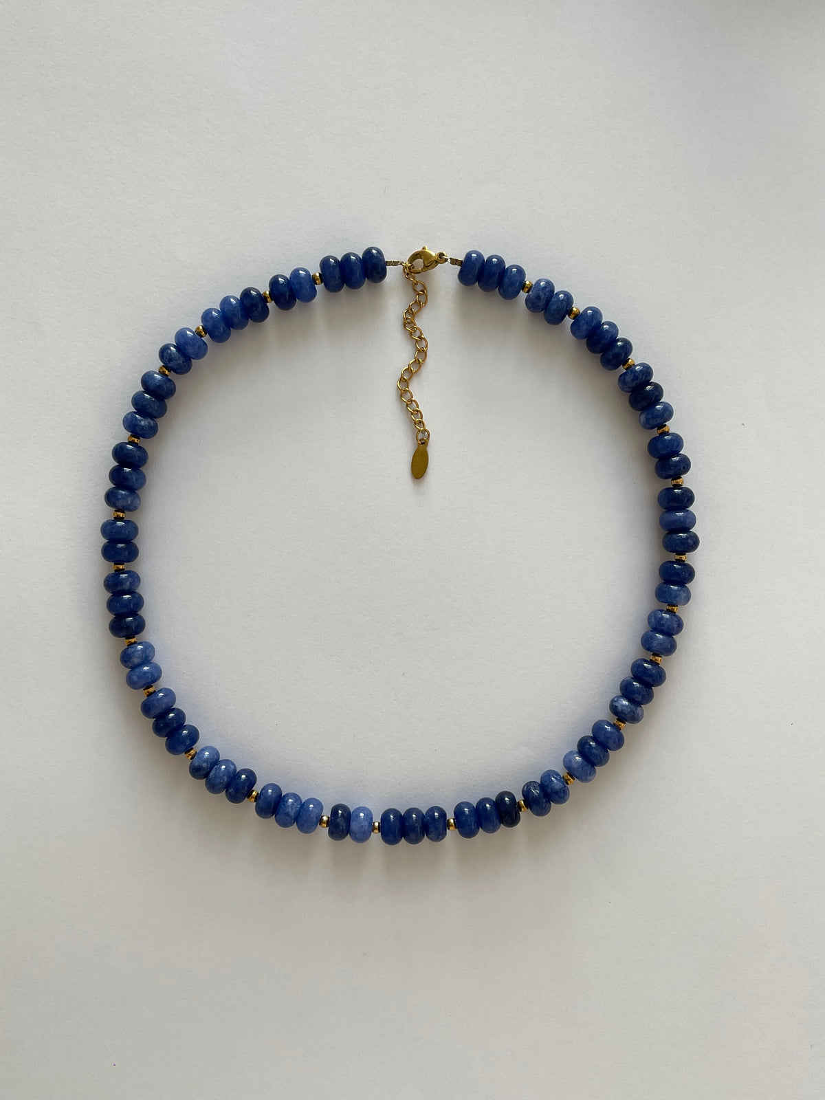 Collier pierres bleues