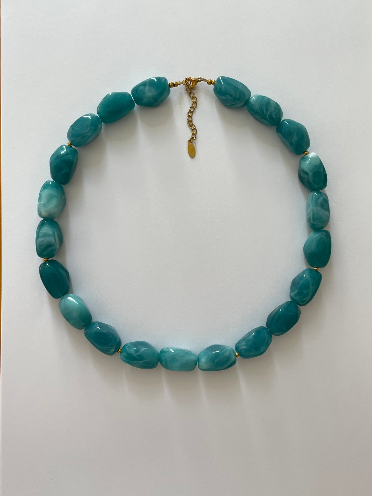 Collier bleu vert