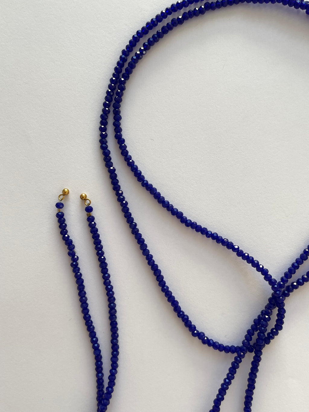 Collier écharpe bleu roi