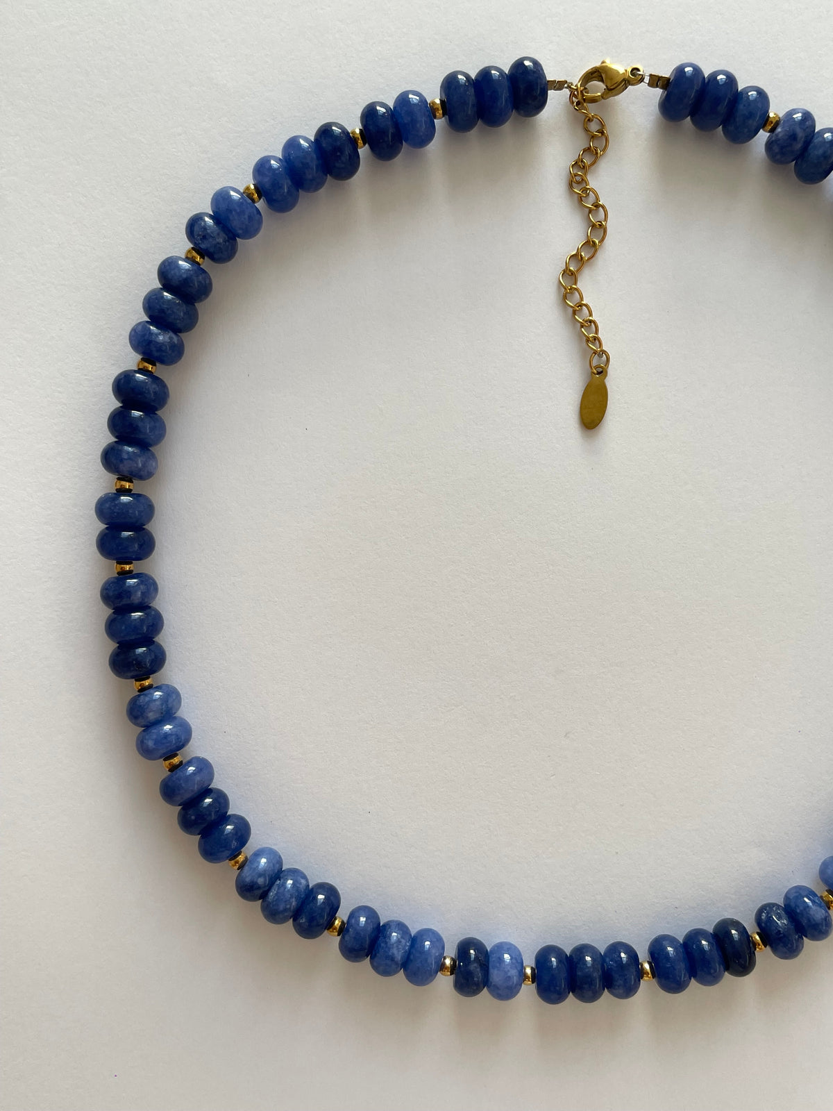Collier pierres bleues