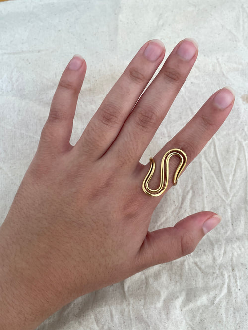 Bague fils dorés