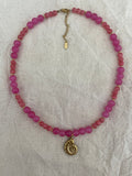 Collier pendentif coquillage escargot doré