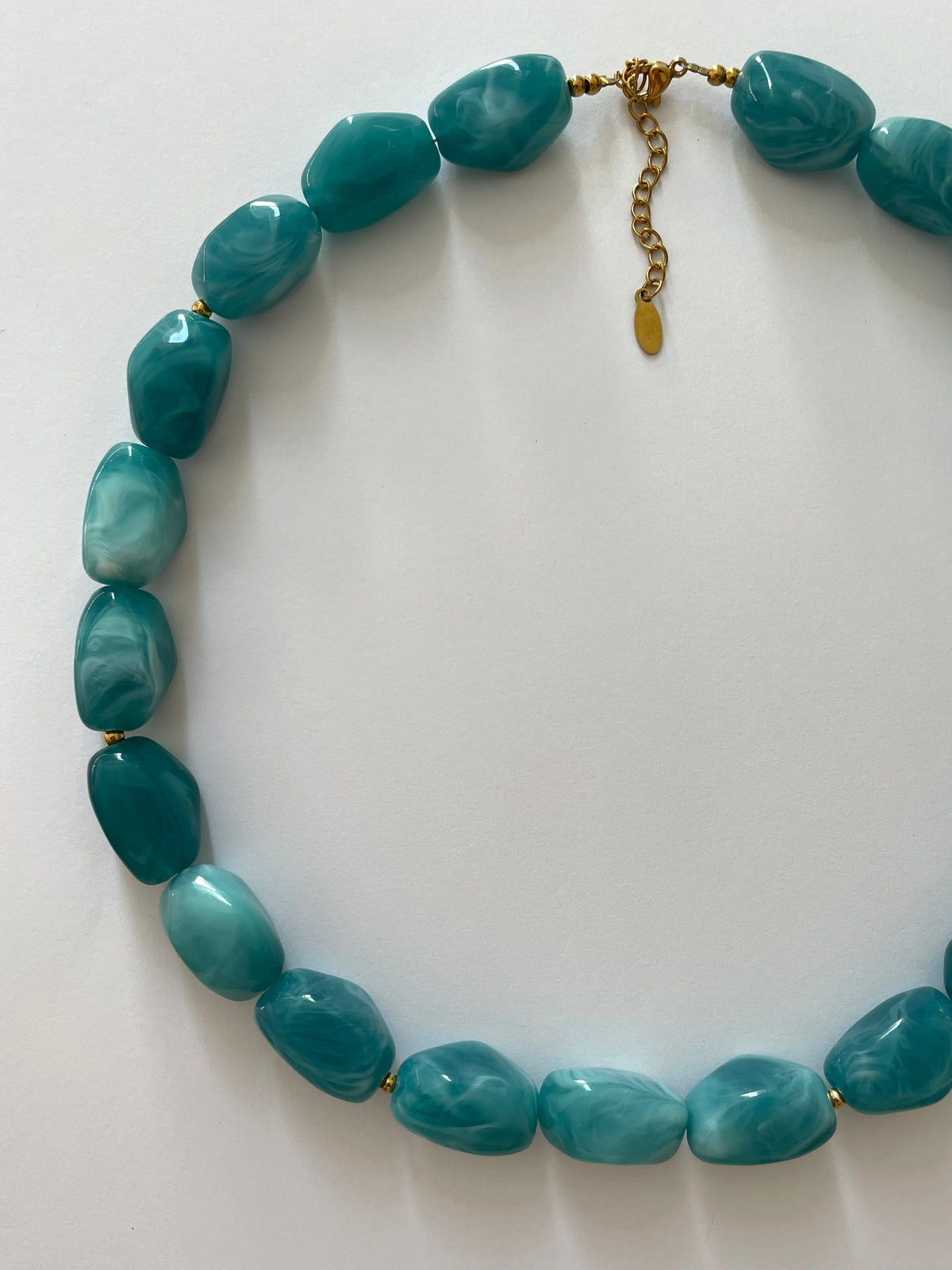 Collier bleu vert