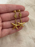 Boucles d’oreilles coquillages et étoiles de mer