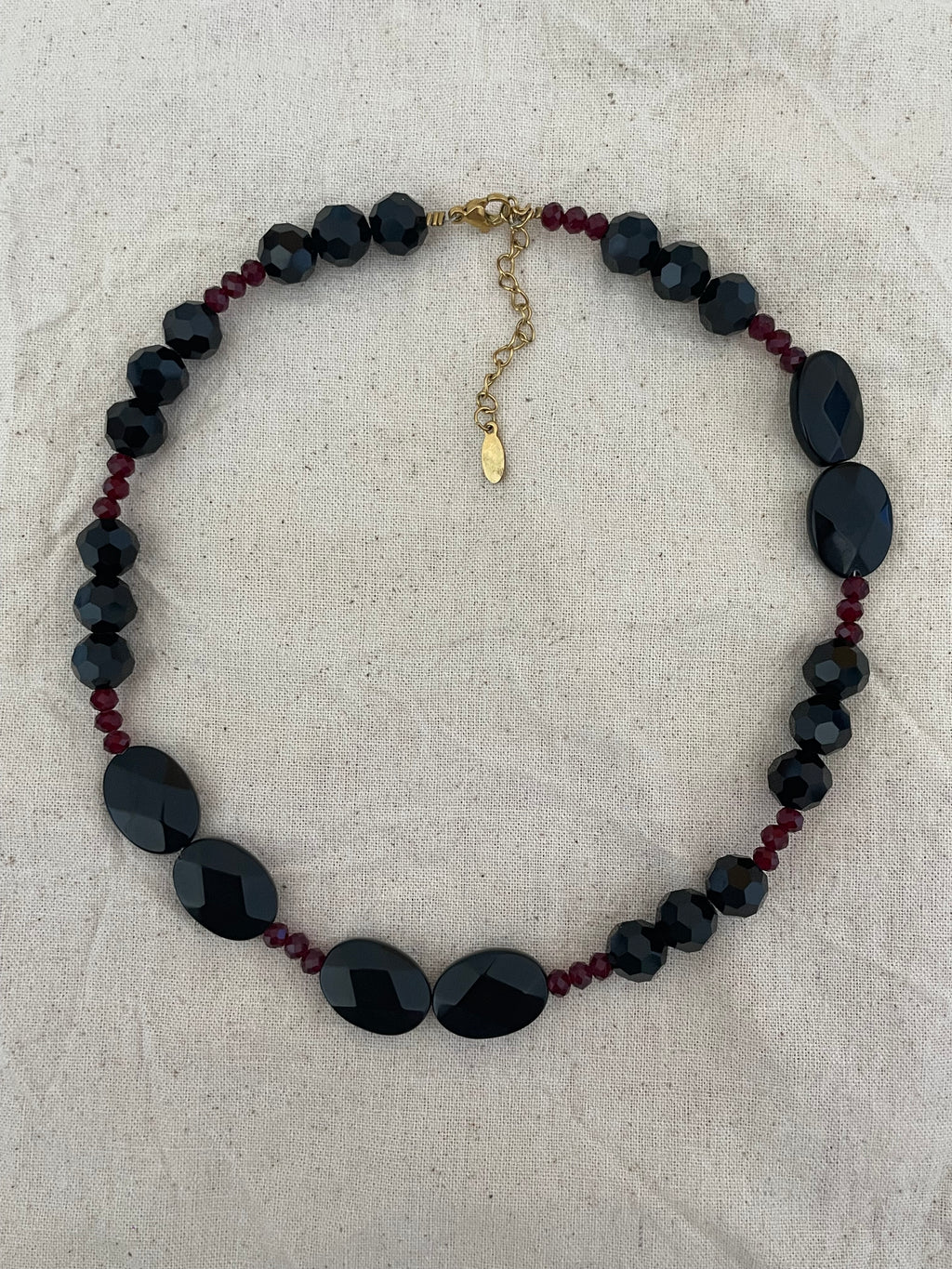 Collier perles noires