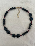 Collier perles noires